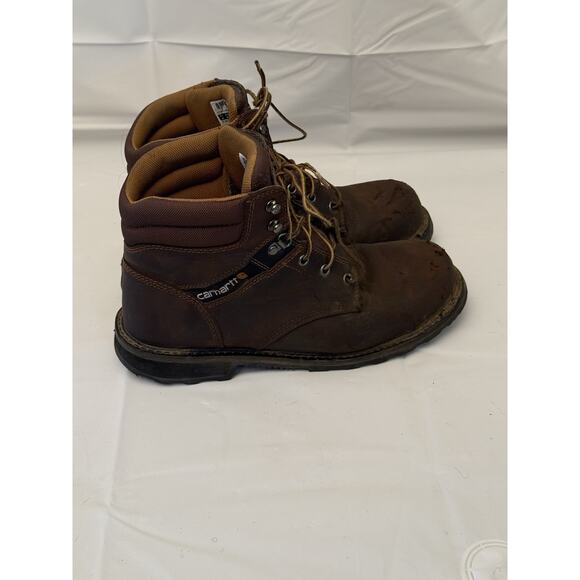 Carhartt Safety Boots Men's Size 9.5 ASTM F2413-18 Brown Steel Toe - Picture 1 of 9